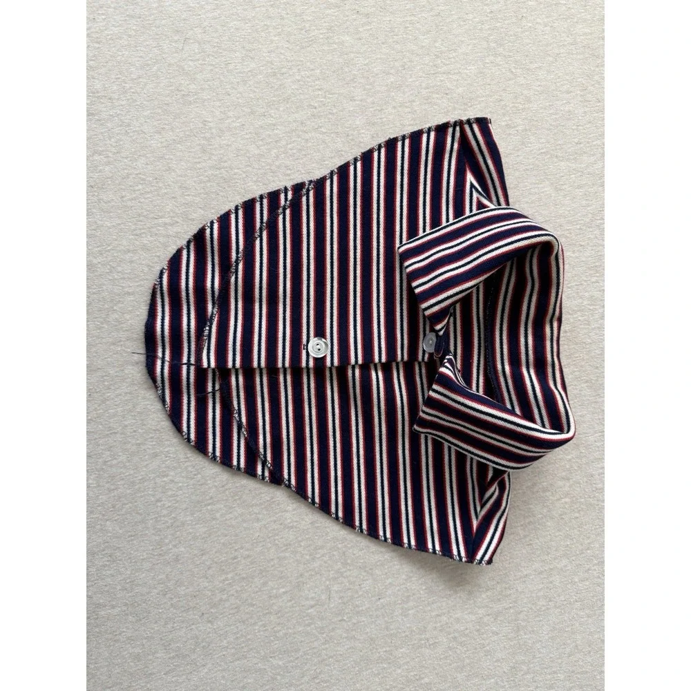 Collar Insert Woman's Accessory Red Blue Stripes